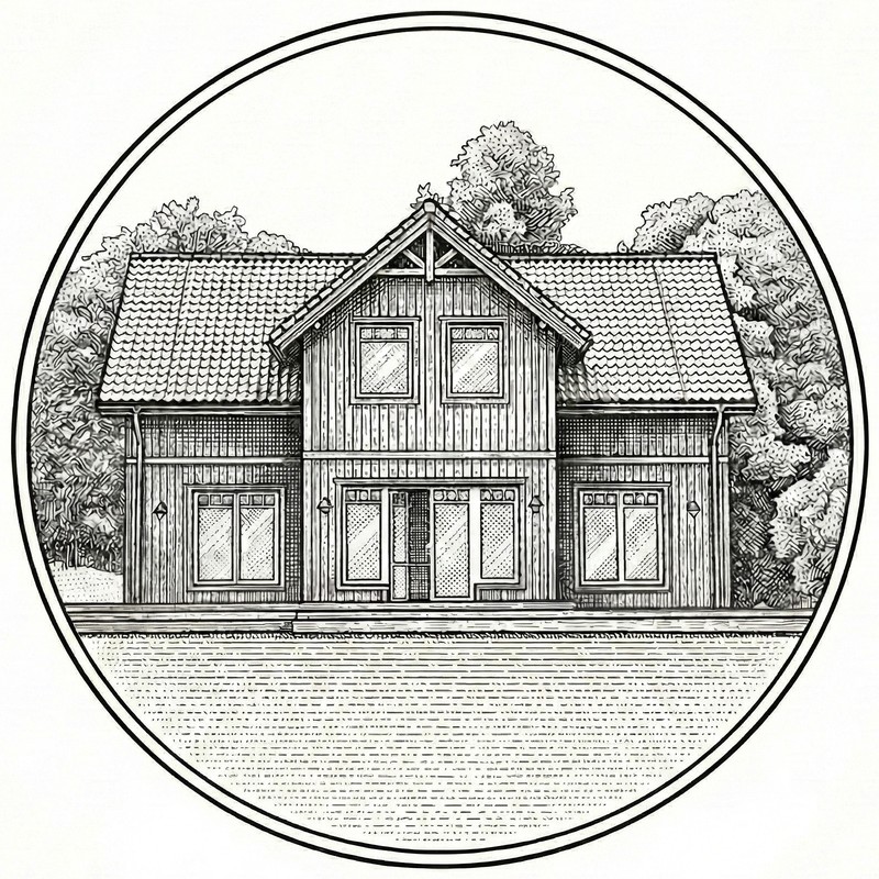 Dom nad Buwełnem — szkic